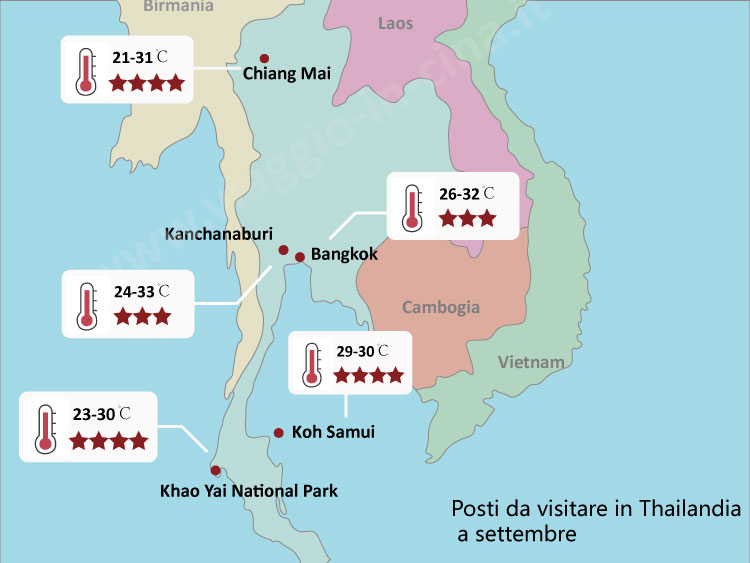 Dove andare in Thailandia a settembre